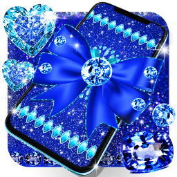 دانلود Blue glitter diamond wallpaper