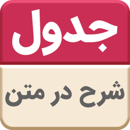 دانلود ‏‏جدول شرح در متن