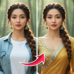 دانلود AI Saree & Dress Swap: MiSaree