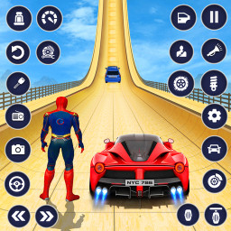 دانلود Hero Car Mega Ramp Games