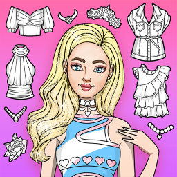 دانلود Girl Coloring Dress Up Games