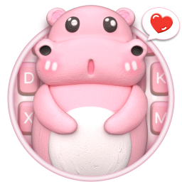 دانلود 3D Pink Cute Hippo Theme