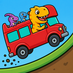 دانلود Dinosaur Bus Games for kids