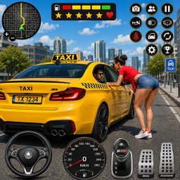 دانلود US City Driving Taxi Car Games