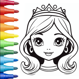 دانلود Princess Coloring Game Glitter
