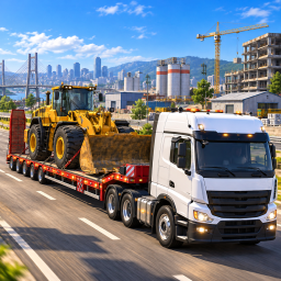 دانلود Truck Low Bed Trailer