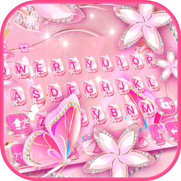 دانلود Rose Gold Lux Flower Keyboard