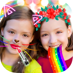 دانلود Crazy Rainbow Selfie Lense Camera Girl Makeup Cam