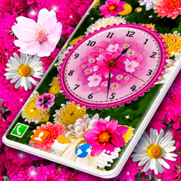 دانلود Flower Live Wallpaper Clock 4K
