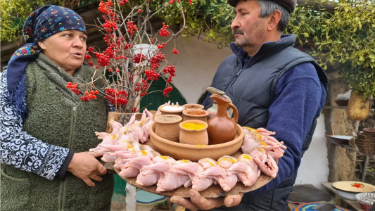 سریال زندگی روستایی - آشپزی در طبیعت - فصل ۱ - پخت بلدرچین در فر گود