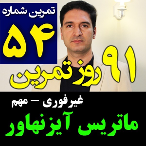  پادکست مدیریت زمان و برنامه‌ریزی - نظم - فصل ۱ - اپیزود ۵۴ - جدول و ماتریس آیزنهاور - غیرفوری و مهم