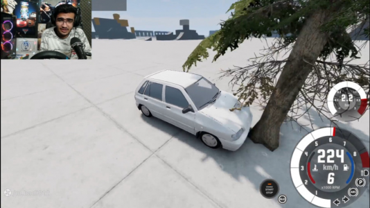  استریم بازسازی ماشین ۳ - سناتور هادی - فصل ۱ - چالش برخورد ماشین‌های ایرانی به درخت