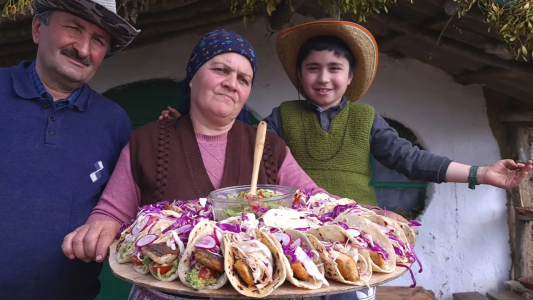سریال زندگی روستایی - آشپزی در طبیعت - فصل ۱ - TACOS ماهی عالی کبابی