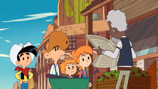 انیمیشن لوک کوچولوی خوش شانس - فصل ۱ - قسمت ۵۰ - جیمبو سرخط روزنامه رو می‌نویسه