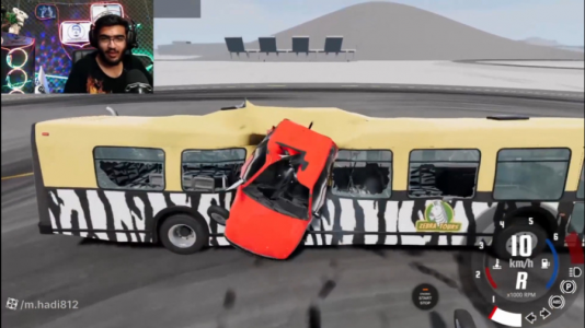  استریم بازسازی ماشین ۲ - سناتور هادی - فصل ۱ - چالش تصادف با اتوبوس