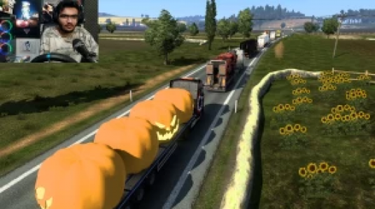  استریم شبیه‌ساز کامیون ۱ - سناتور هادی - فصل ۱ - بار هالوین زدیم در شلوغ‌ترین جاده با فرمون لاجیتک