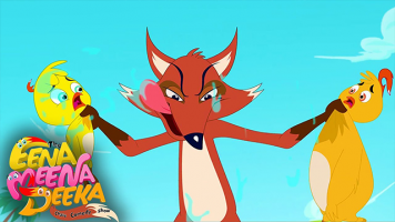 پوستر جوجه کوچولوها و روباه بدجنس