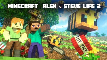 پوستر زندگی الکس و استیو در ماینکرفت ۲