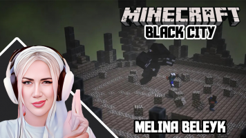 پوستر استریم ماینکرفت: مدرسه در بلک سیتی - ملینا بلیک