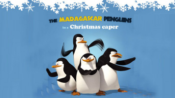 پوستر پنگوئن‌های ماداگاسکار در شادی کریسمس