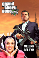 پوستر استریم جی‌تی‌ای ۵: ماجراهای عجیب گنگ - ملینا بلیک