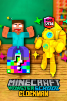 پوستر ماینکرفت: مدرسه هیولا‌ها (مرد ساعتی)