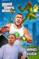 پوستر استریم جی‌تی‌ای ۵: فرانکلین و بن تن - مهدی وکسیر