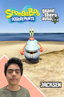 پوستر استریم جی‌تی‌ای ۵ داستانی: باب اسفنجی - جکسن