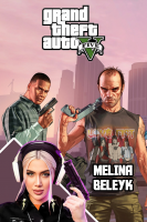 پوستر استریم جی‌تی‌ای ۵: سرقت از موزه - ملینا بلیک