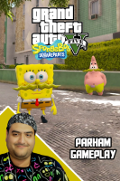 پوستر استریم جی‌تی‌ای۵: باب اسفنجی - پرهام گیم پلی