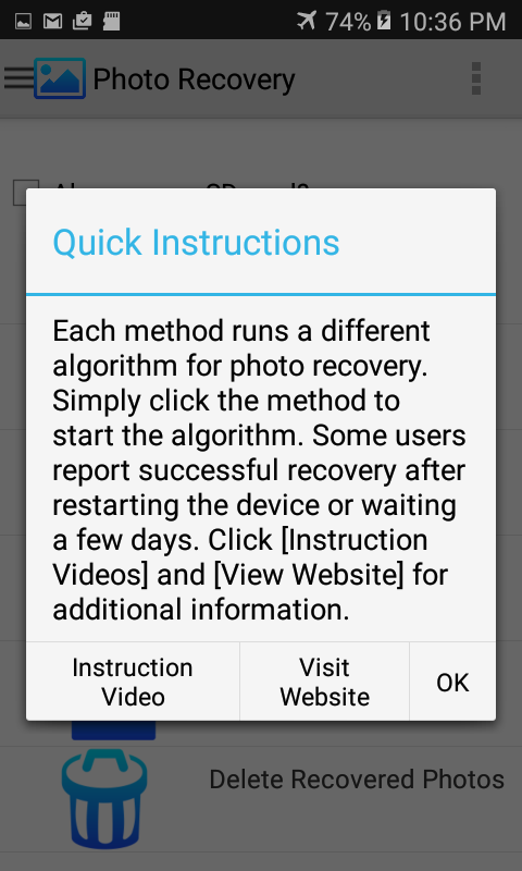اسکرین شات 7 برنامه Photo Recovery