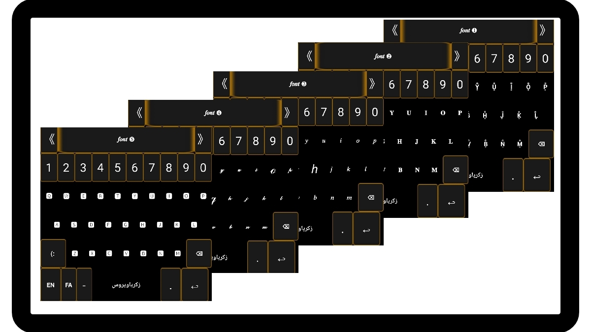 اسکرین شات 4 برنامه کیبورد فونت و زیبا نویس شاخ نویس