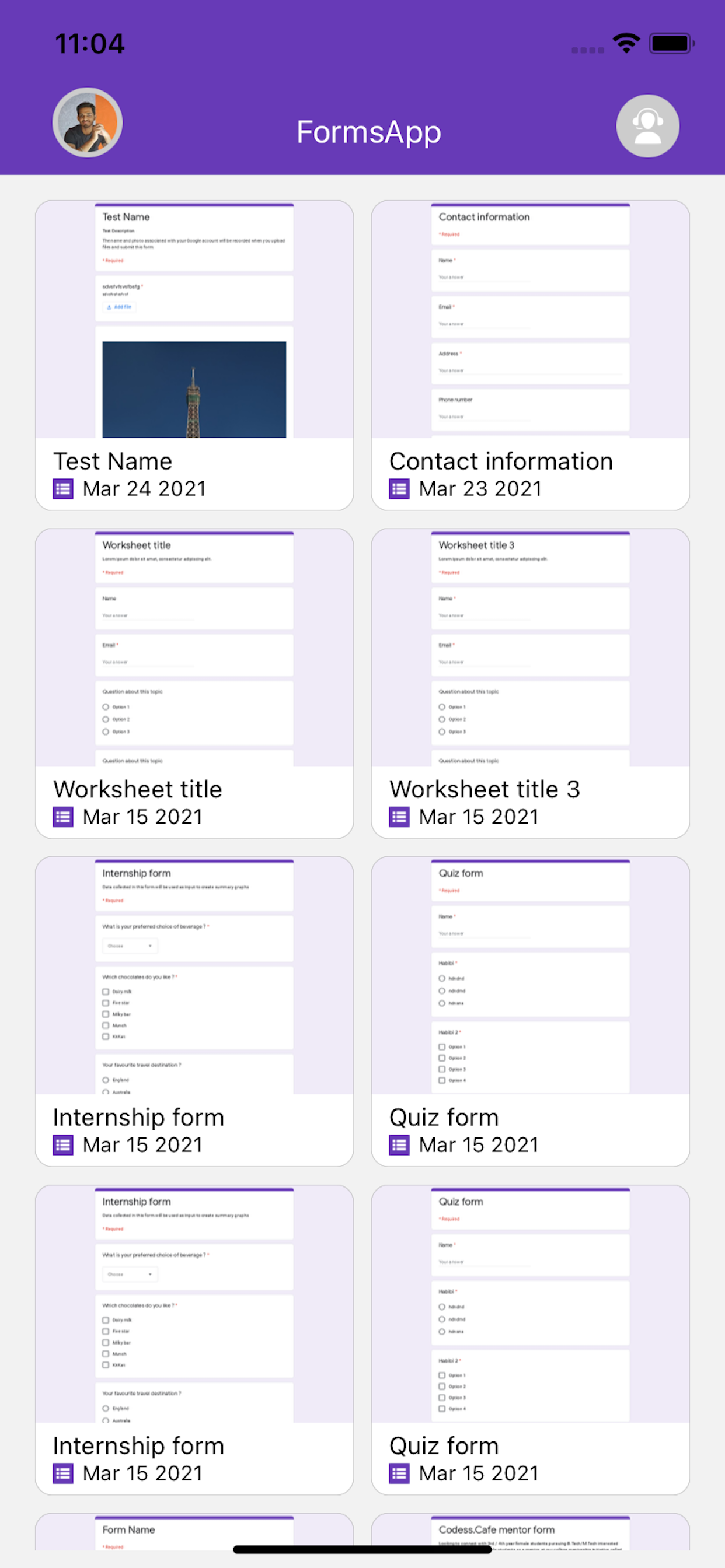اسکرین شات 1 برنامه FormsApp - Manage your Forms