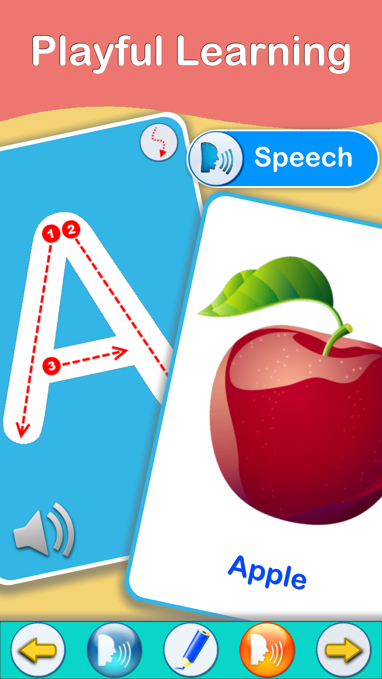 اسکرین شات 1 برنامه ABC Flashcards Games