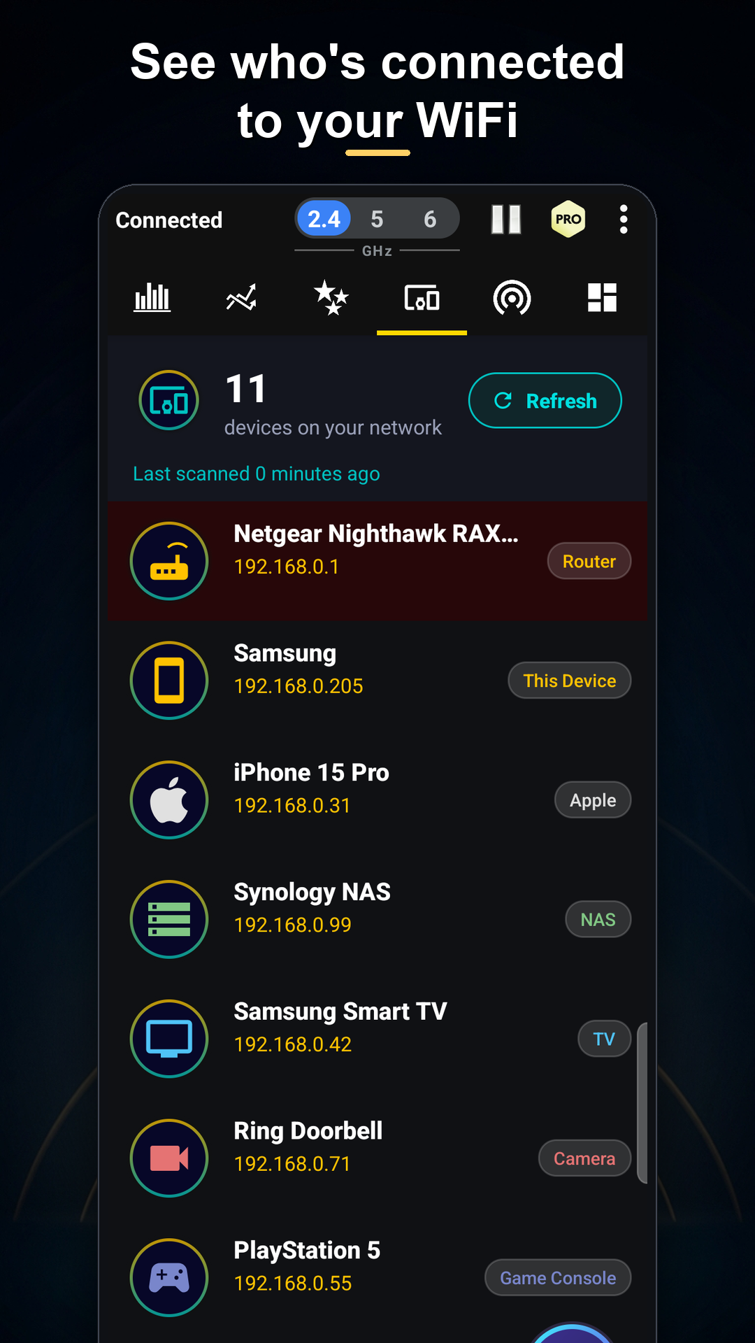اسکرین شات 3 برنامه WiFi Analyzer