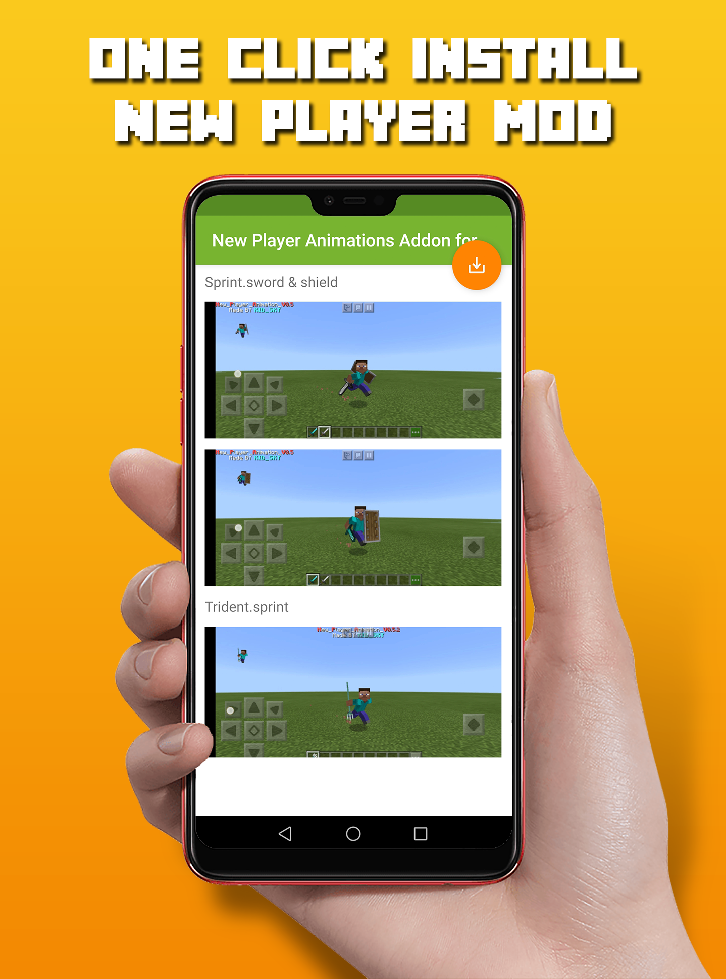 اسکرین شات 4 برنامه Player Animations Mod for MCPE