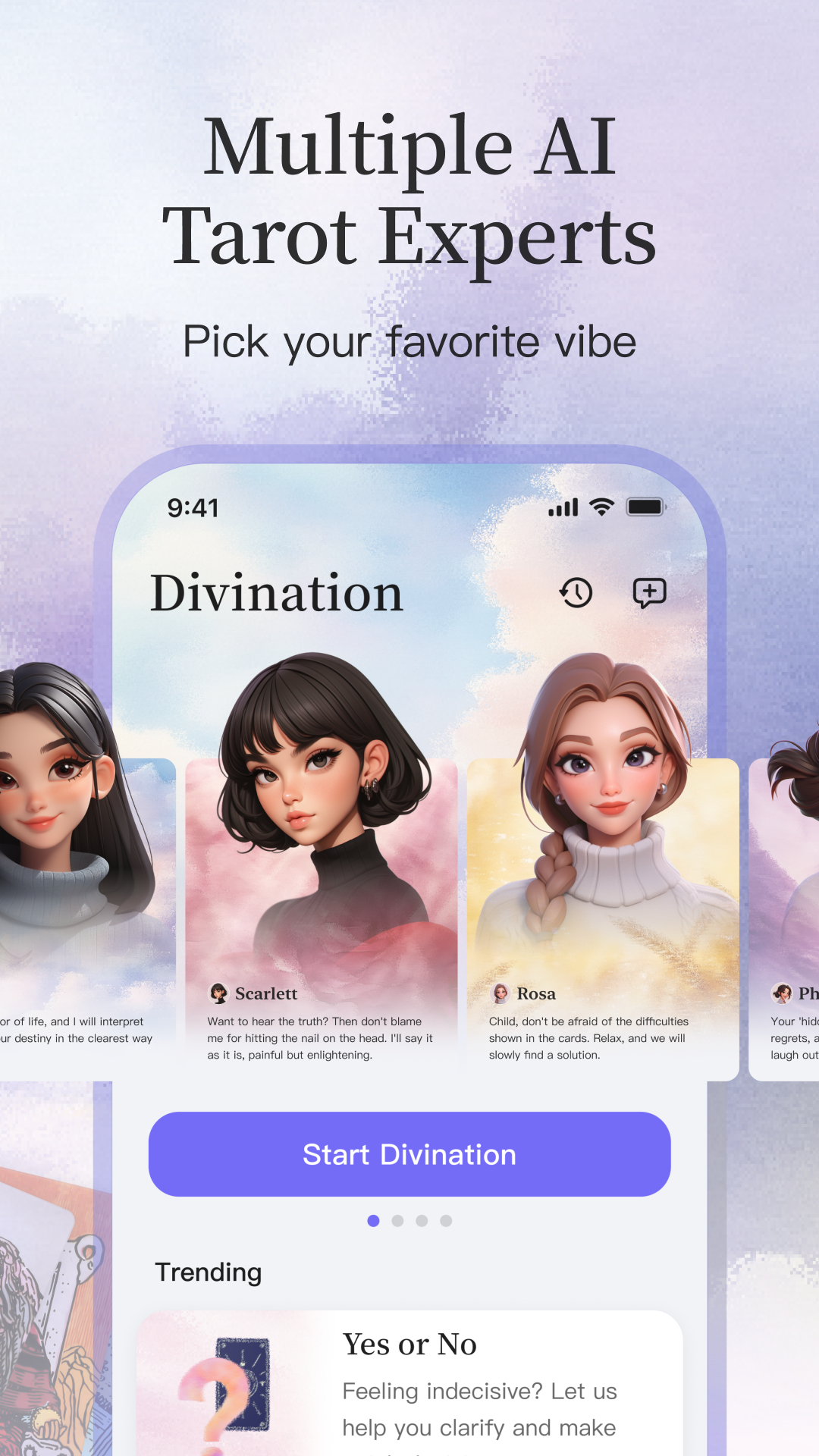 اسکرین شات 3 برنامه Quin: AI Tarot Reader