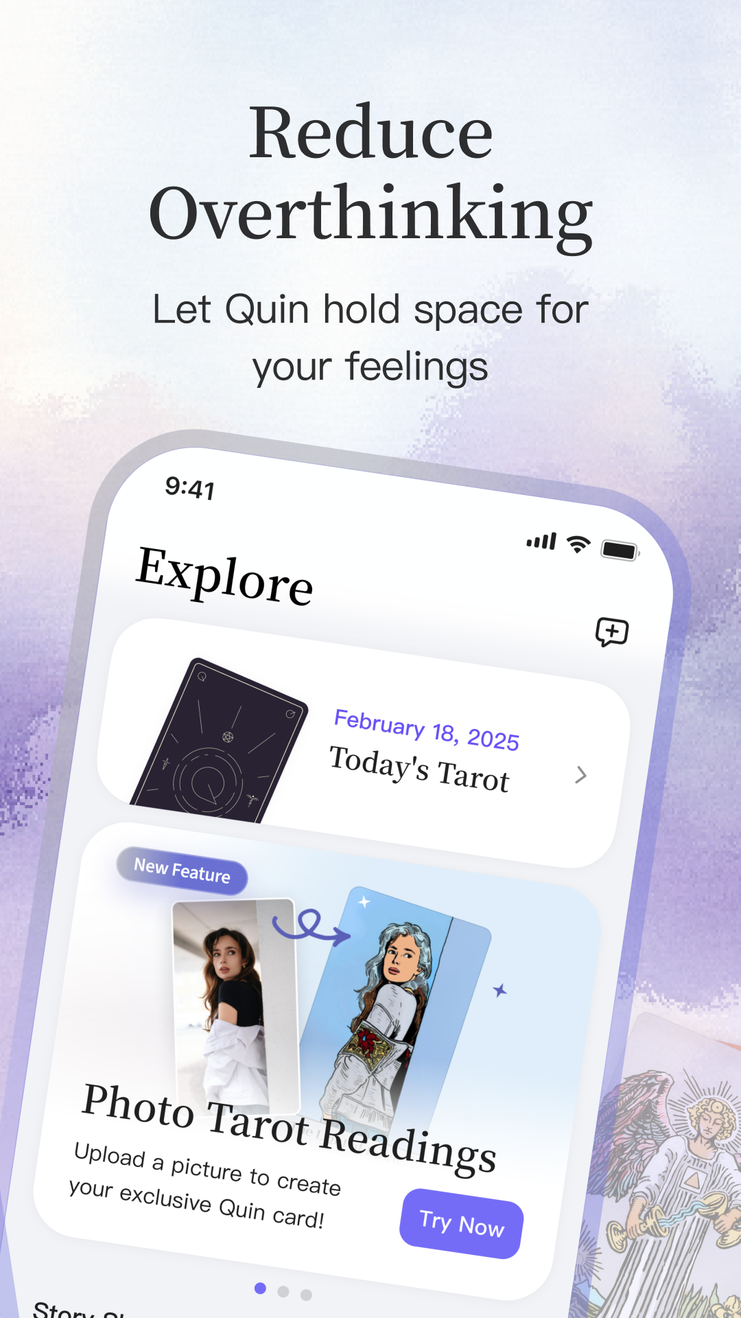 اسکرین شات 2 برنامه Quin: AI Tarot Reader