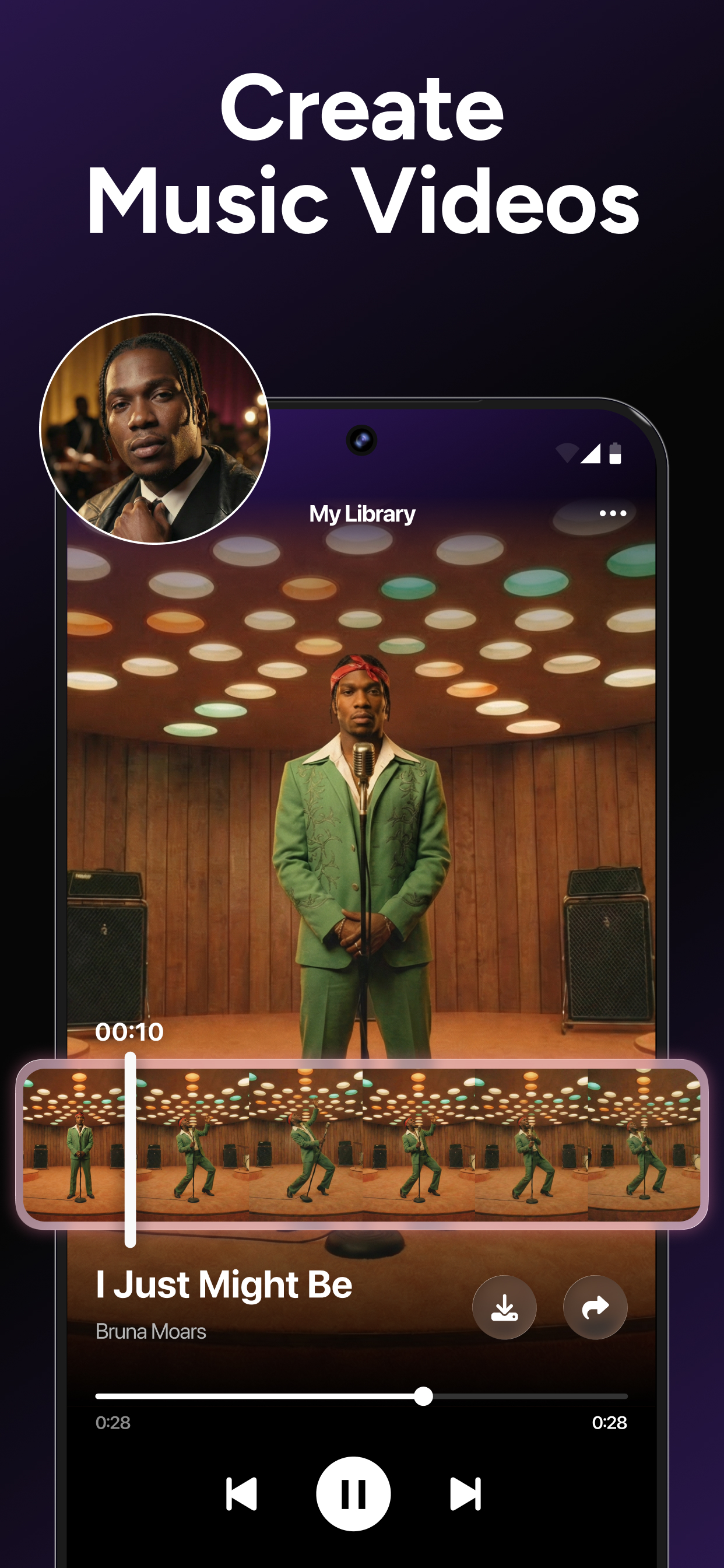 اسکرین شات 3 برنامه MyTunes : AI Music Generator