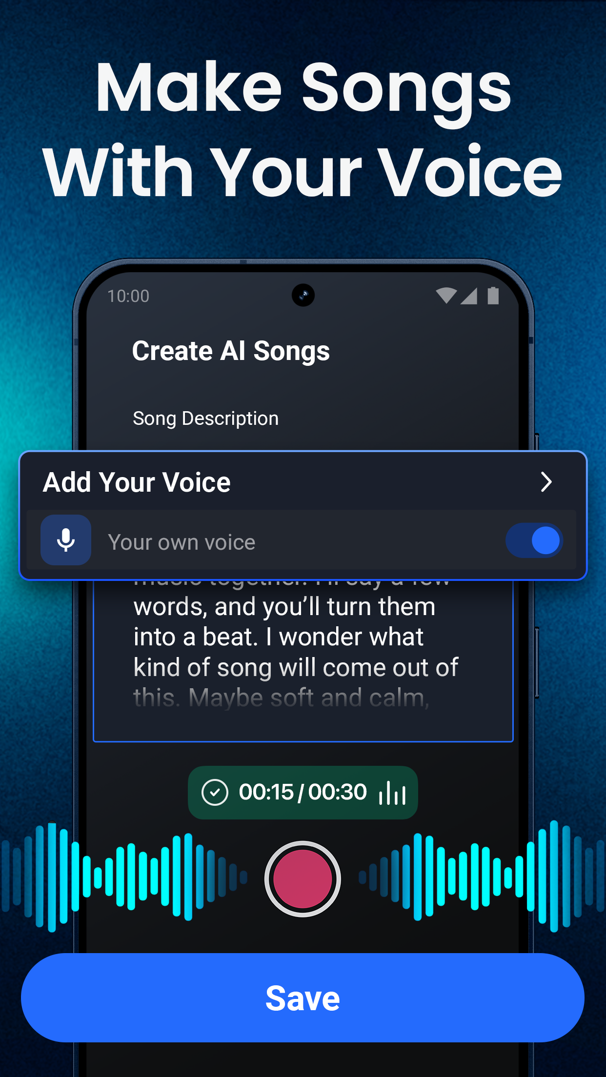 اسکرین شات 4 برنامه Shoom - AI Music Generator