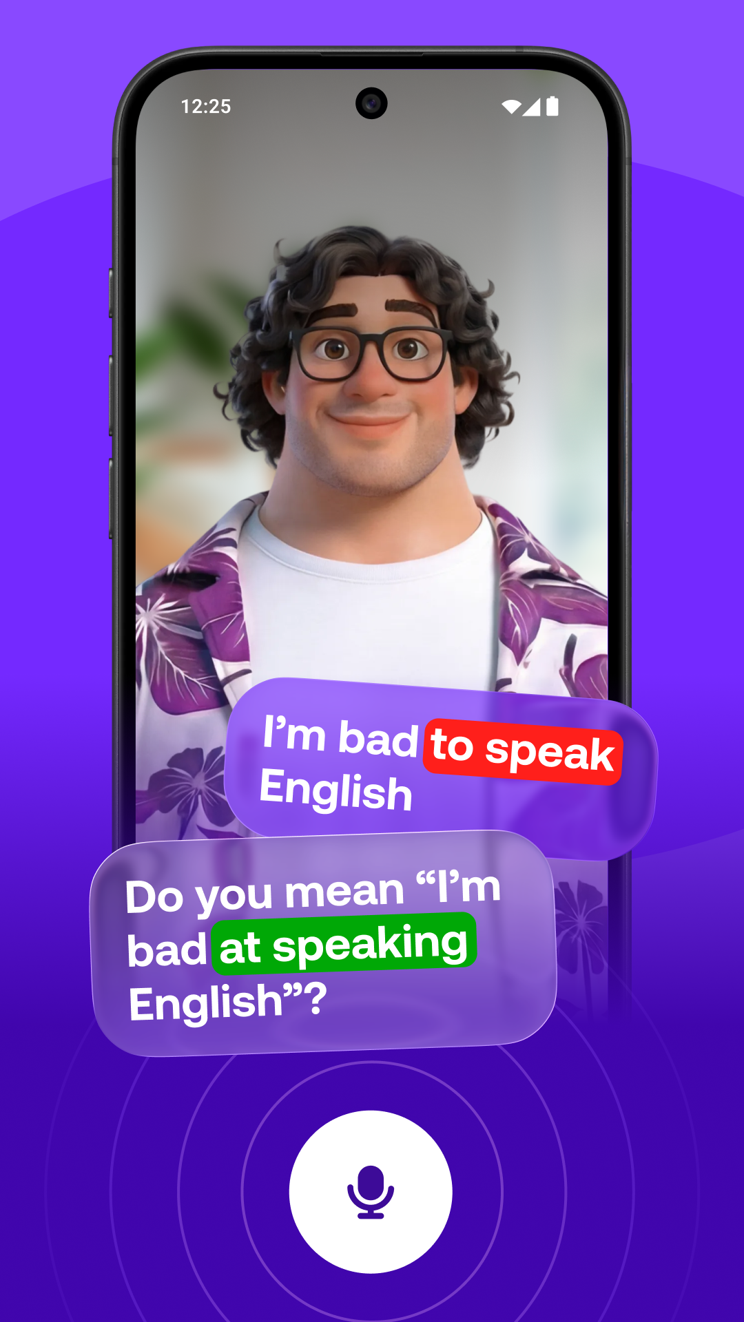 اسکرین شات 2 برنامه Praktika – AI Language Tutor
