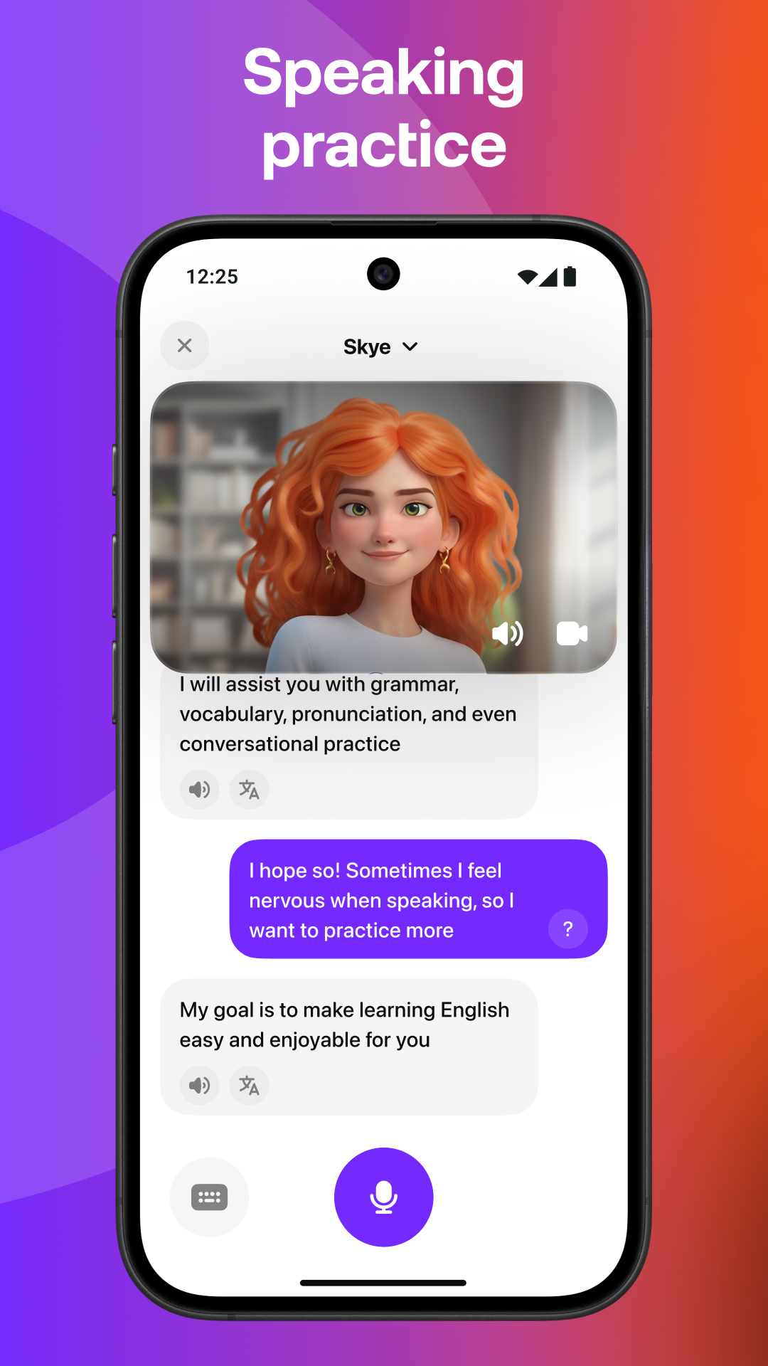 اسکرین شات 3 برنامه Praktika – AI Language Tutor