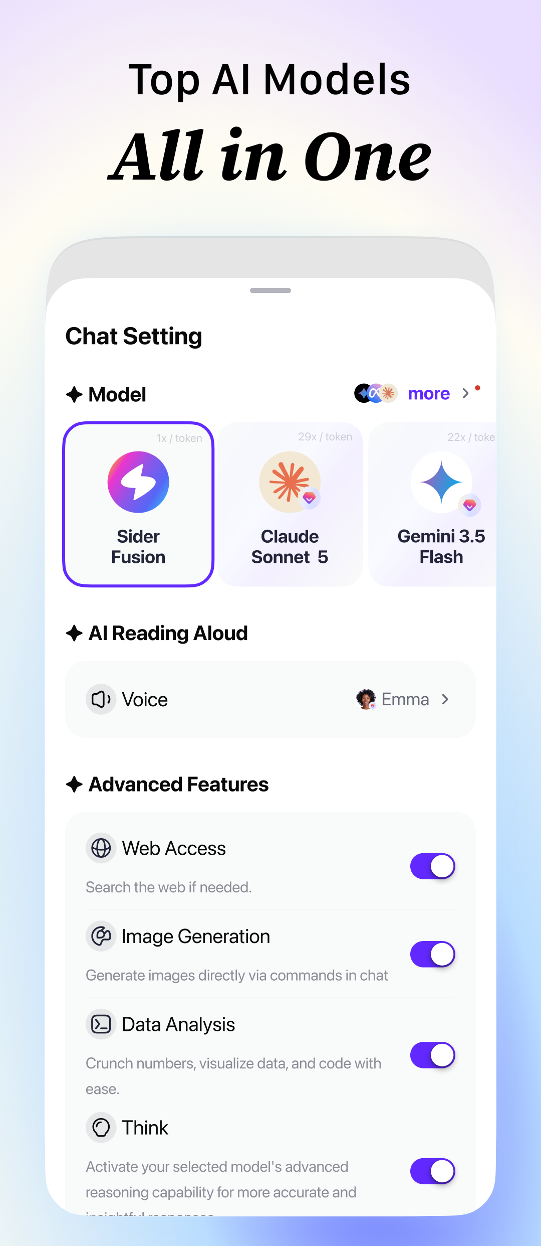 اسکرین شات 3 برنامه Sider: Chat & Work with All AI