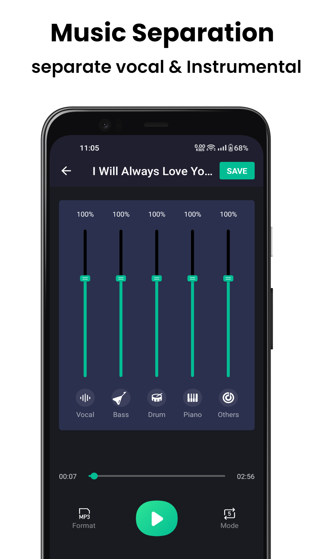 اسکرین شات 2 برنامه Vocal Remover & Karaoke Maker