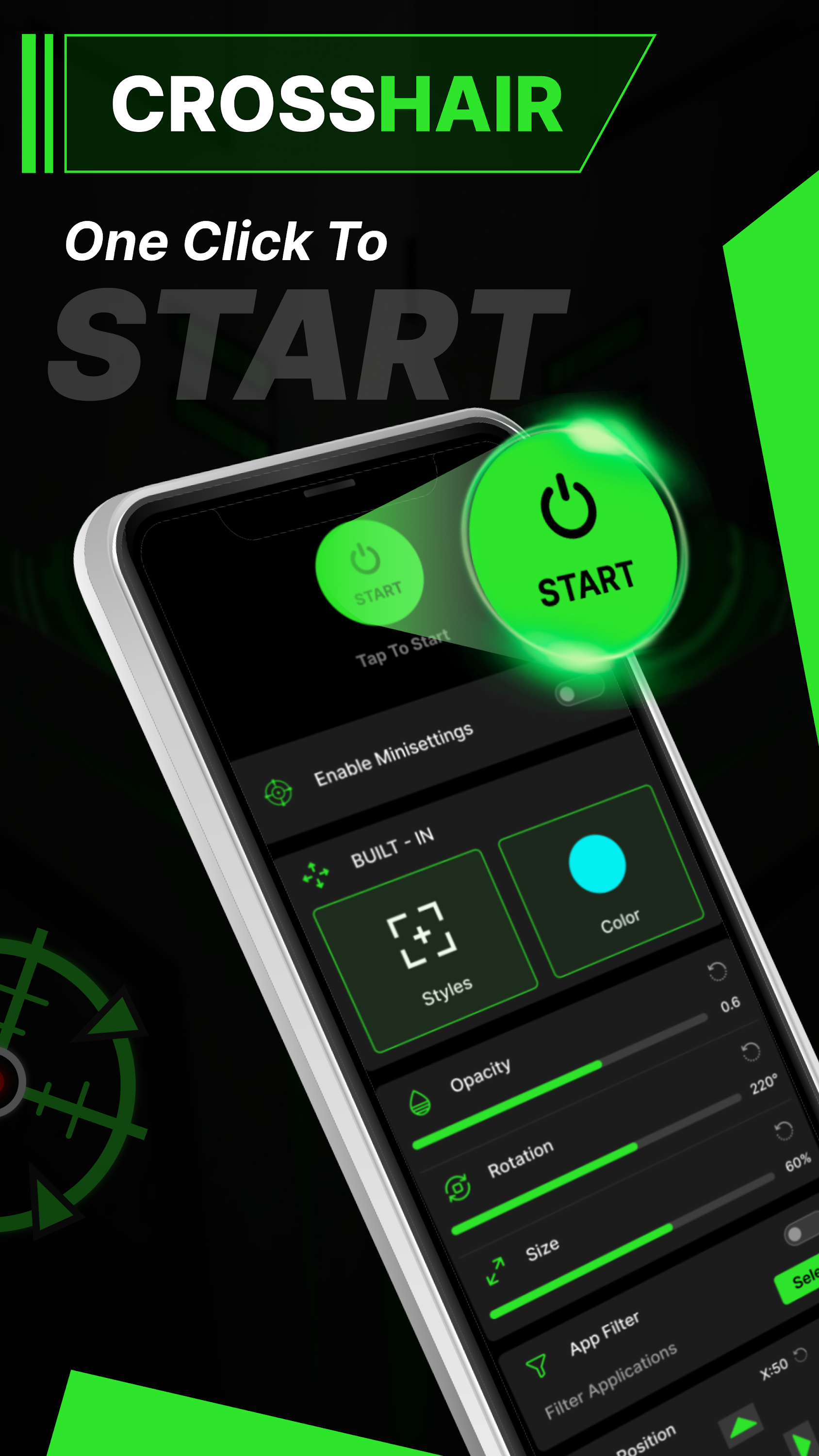 اسکرین شات 3 برنامه Crosshair Pro - Custom Scope