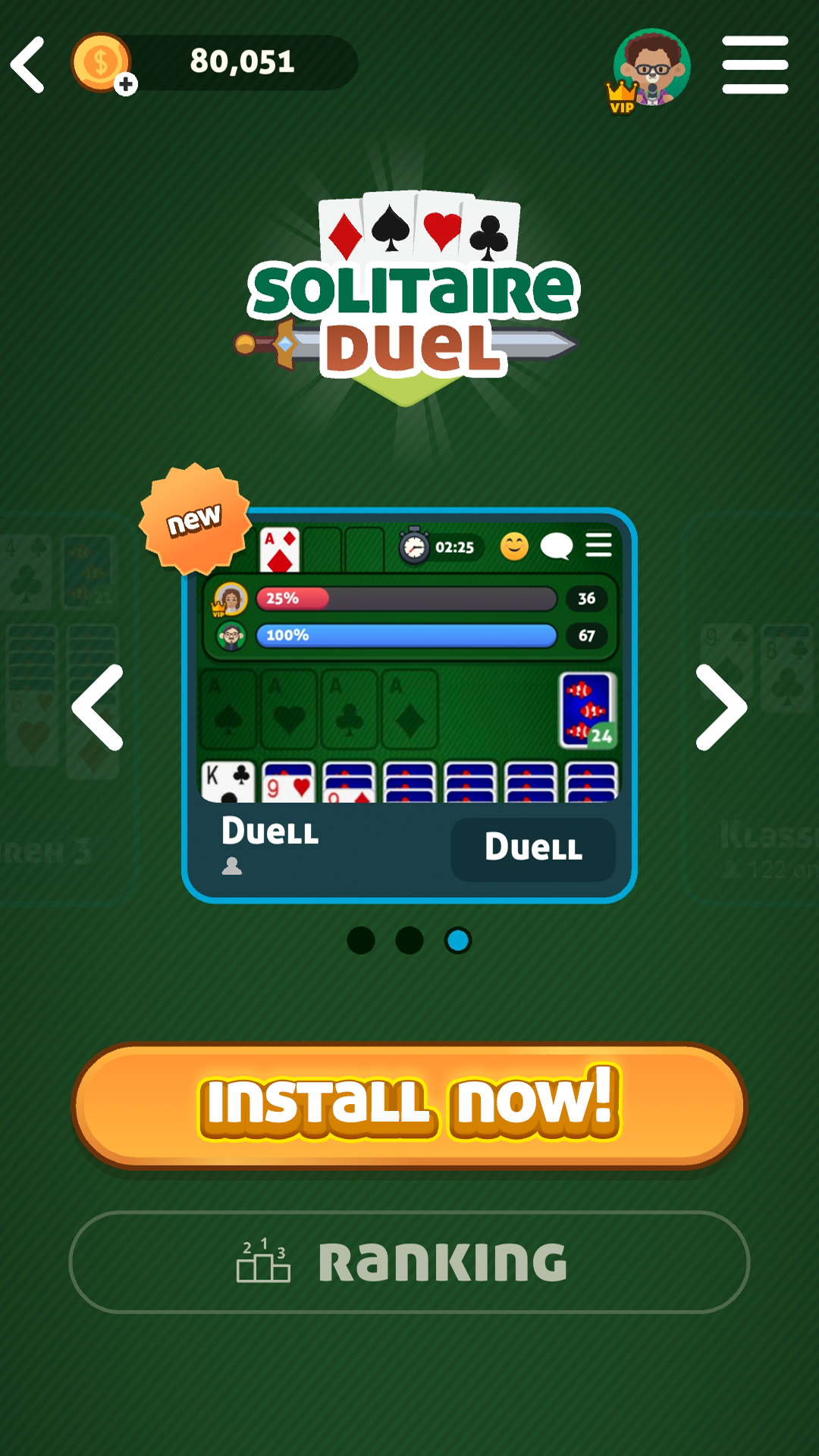 اسکرین شات 8 بازی Solitaire Duel: Klondike