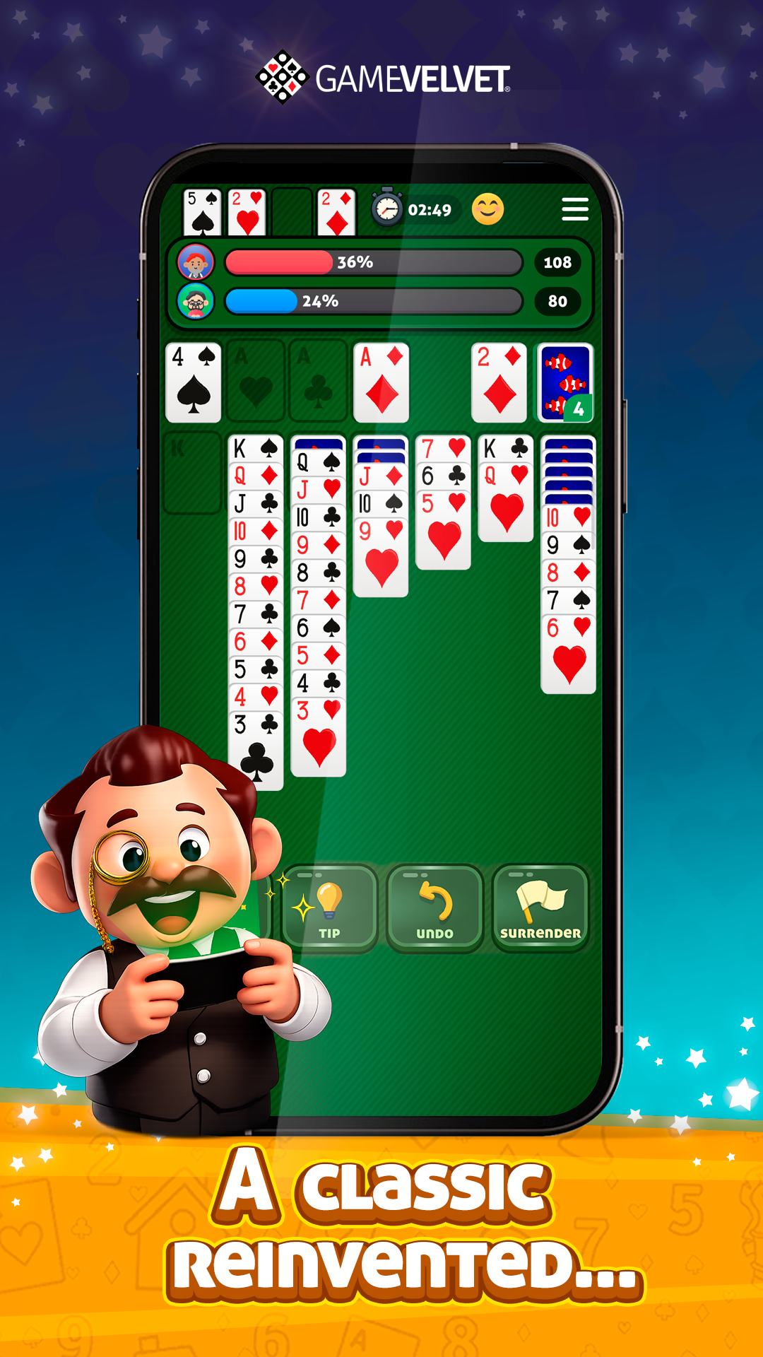 اسکرین شات 2 بازی Solitaire Duel: Klondike