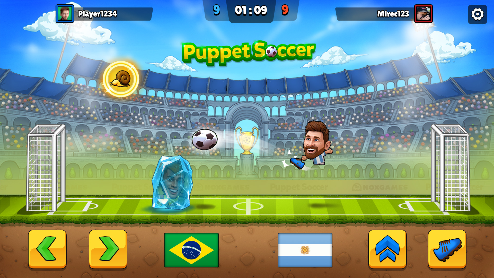 اسکرین شات 1 بازی Puppet Soccer - Football