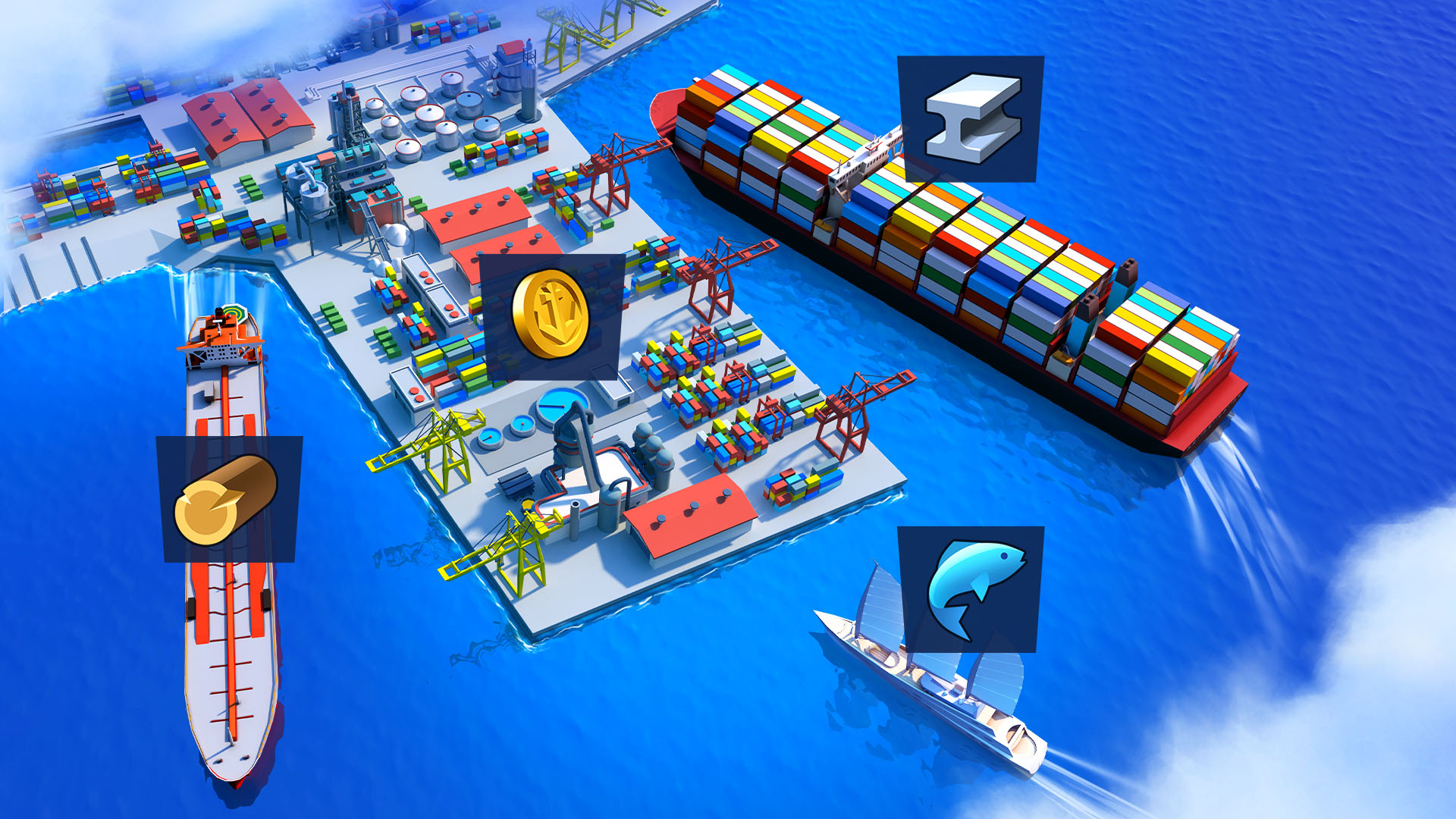 اسکرین شات 6 بازی Sea Port: Cargo Boat Tycoon