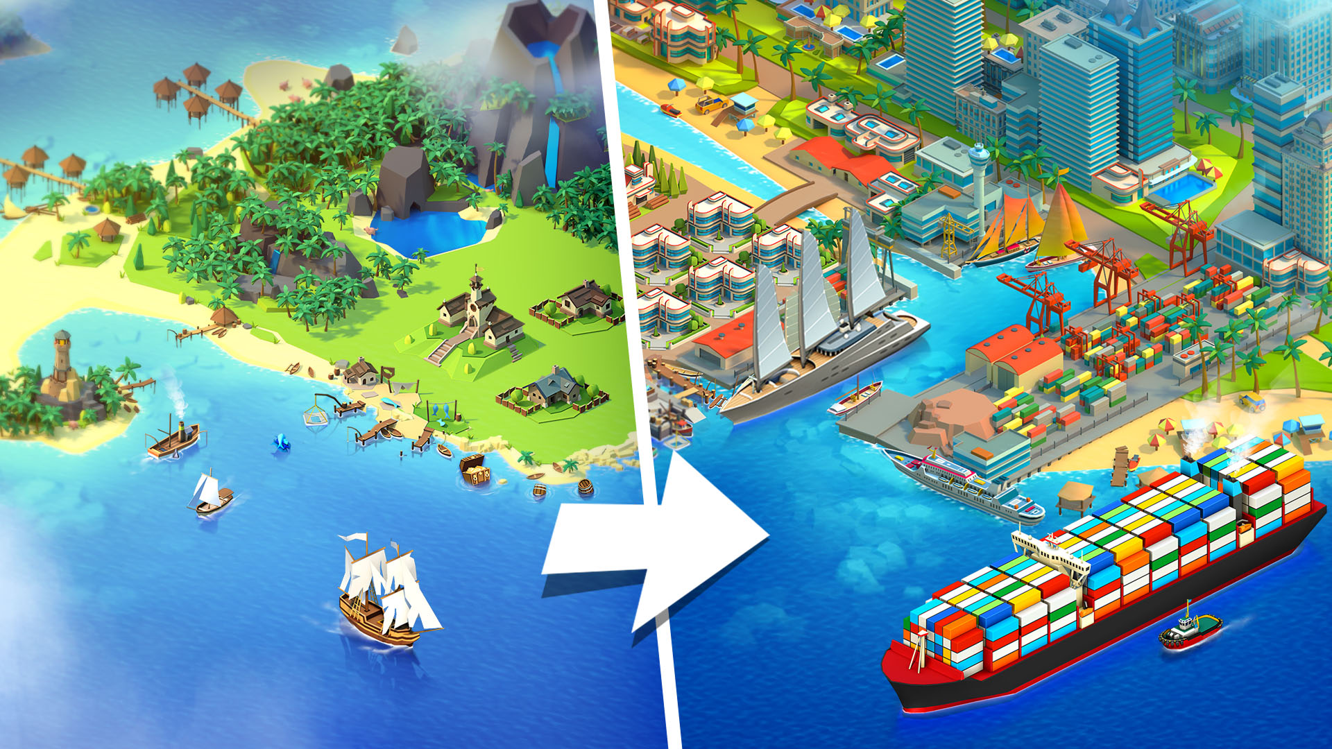 اسکرین شات 2 بازی Sea Port: Cargo Boat Tycoon